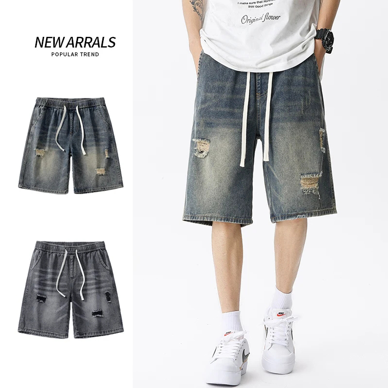 Mens Fashion Denim - Été mince Denim Shorts hommes rétro