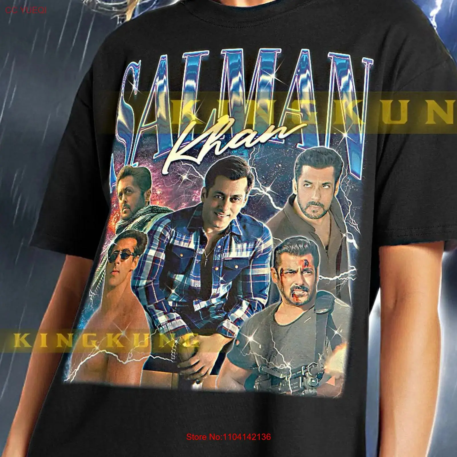 Mens Fashion In The 90S - T-shirt SALMAN KHAN Vintage Rétro Années