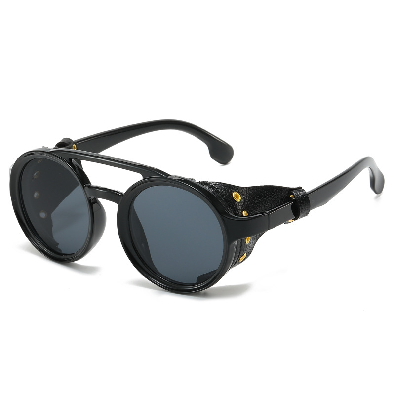 Men'S Fashion Round Glasses - Lunettes de soleil rétro anti-UV pour