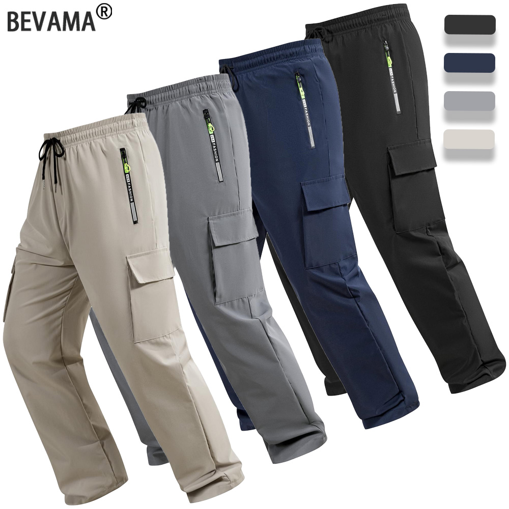 Cargo Jogger Pants - Pantalon Cargo pour hommes, couleur unie,