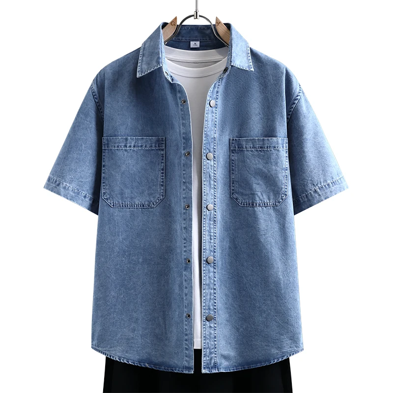 Mens Fashion Denim - Chemise en jean fine pour homme,