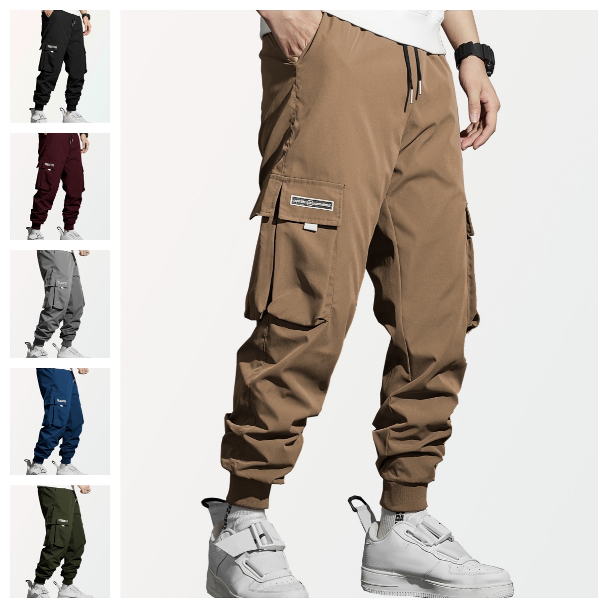 Cargo Jogger Pants - Pantalon cargo multi-poches pour hommes, cordon