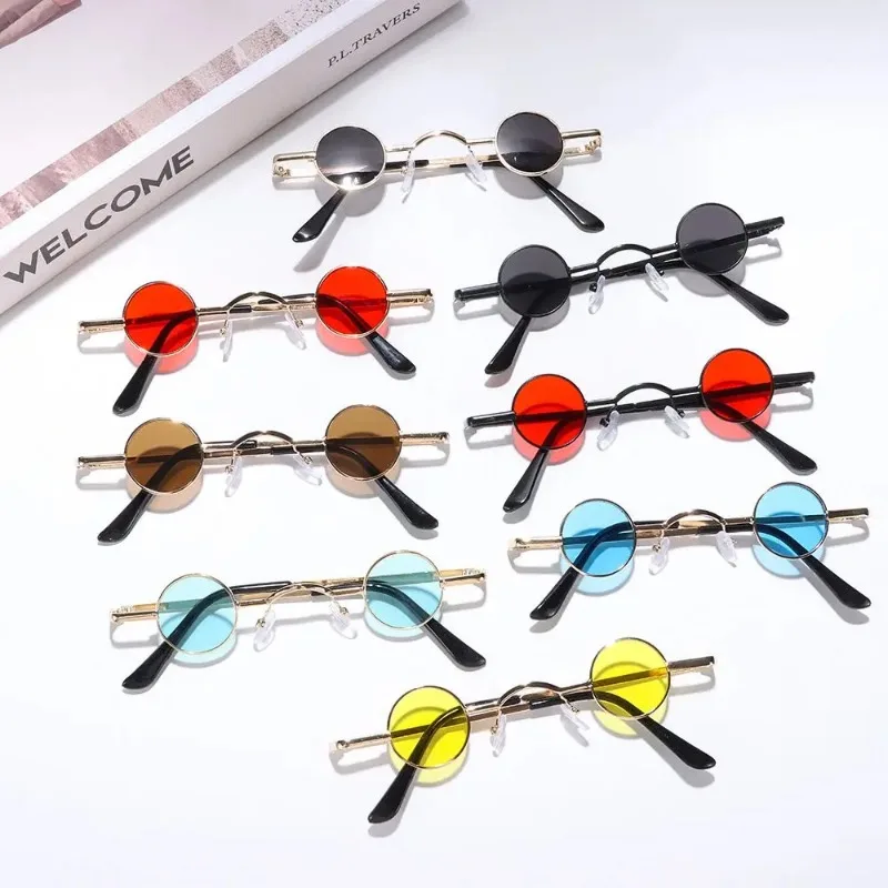 Men'S Fashion Round Glasses - Lunettes de soleil punk rondes et