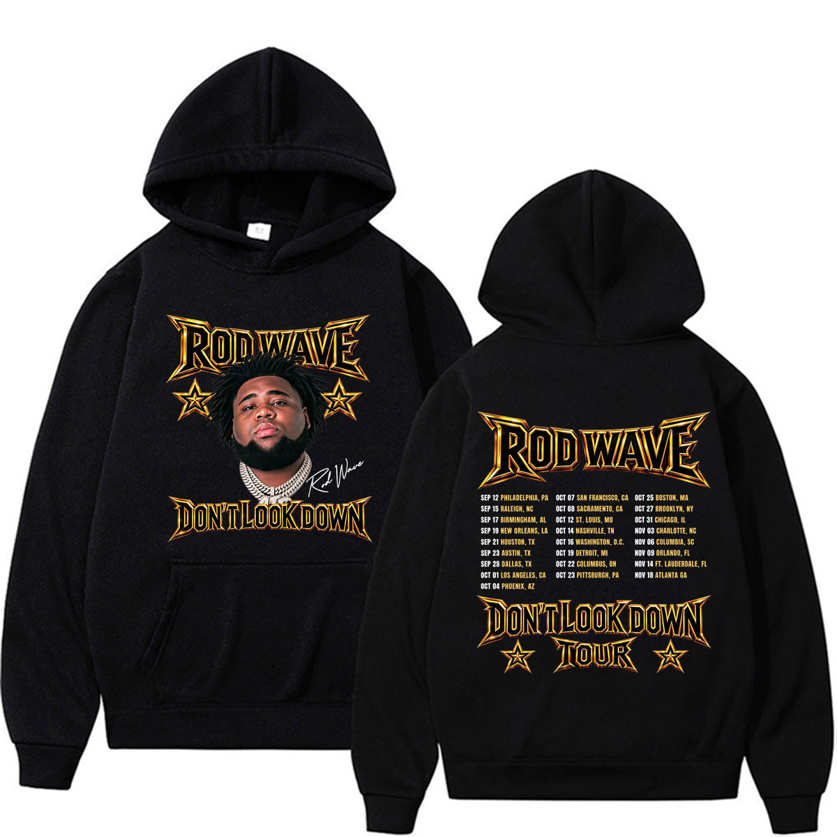 Men'S Fashion Looks 2026 - Sweat-shirts à capuche imprimés Rod Wave