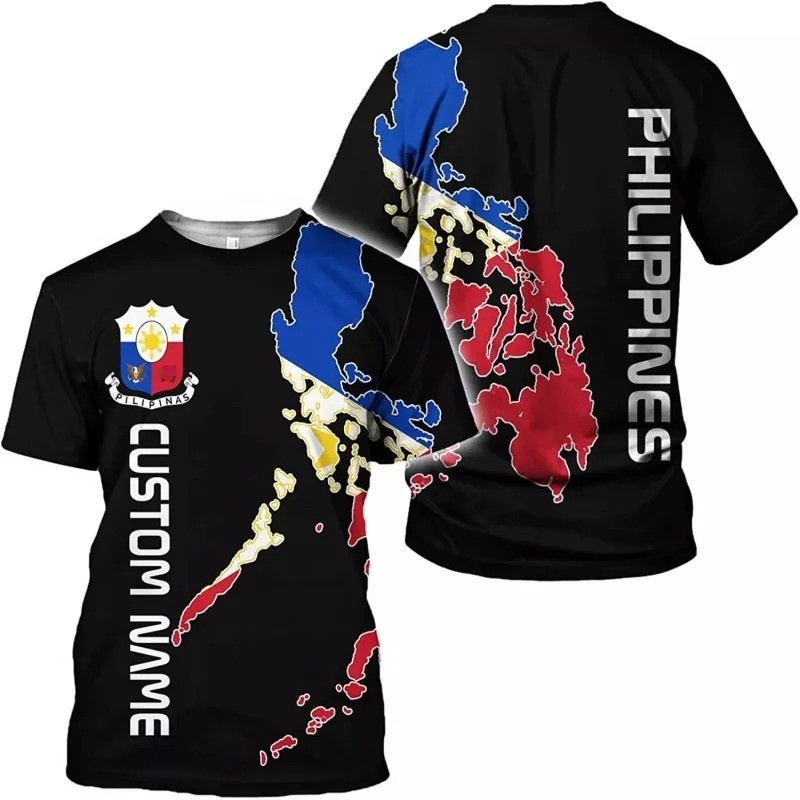 Men'S Fashion Philippines - T-shirt imprimé en 3D avec drapeau