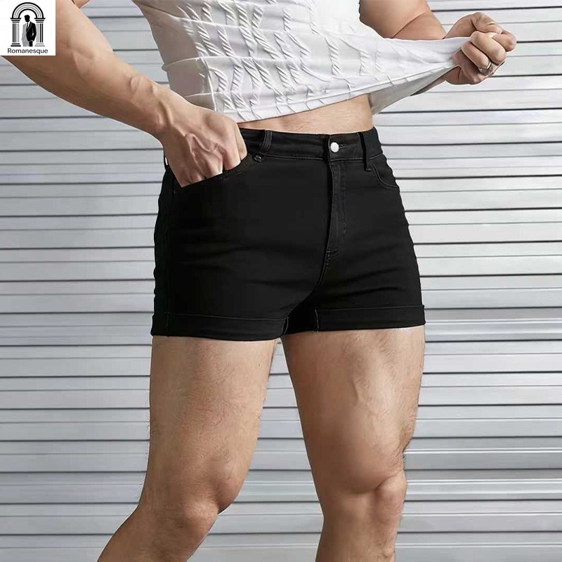 Shorts en jean blanc slim sexy - Mens Fashion Denim avis et prix
