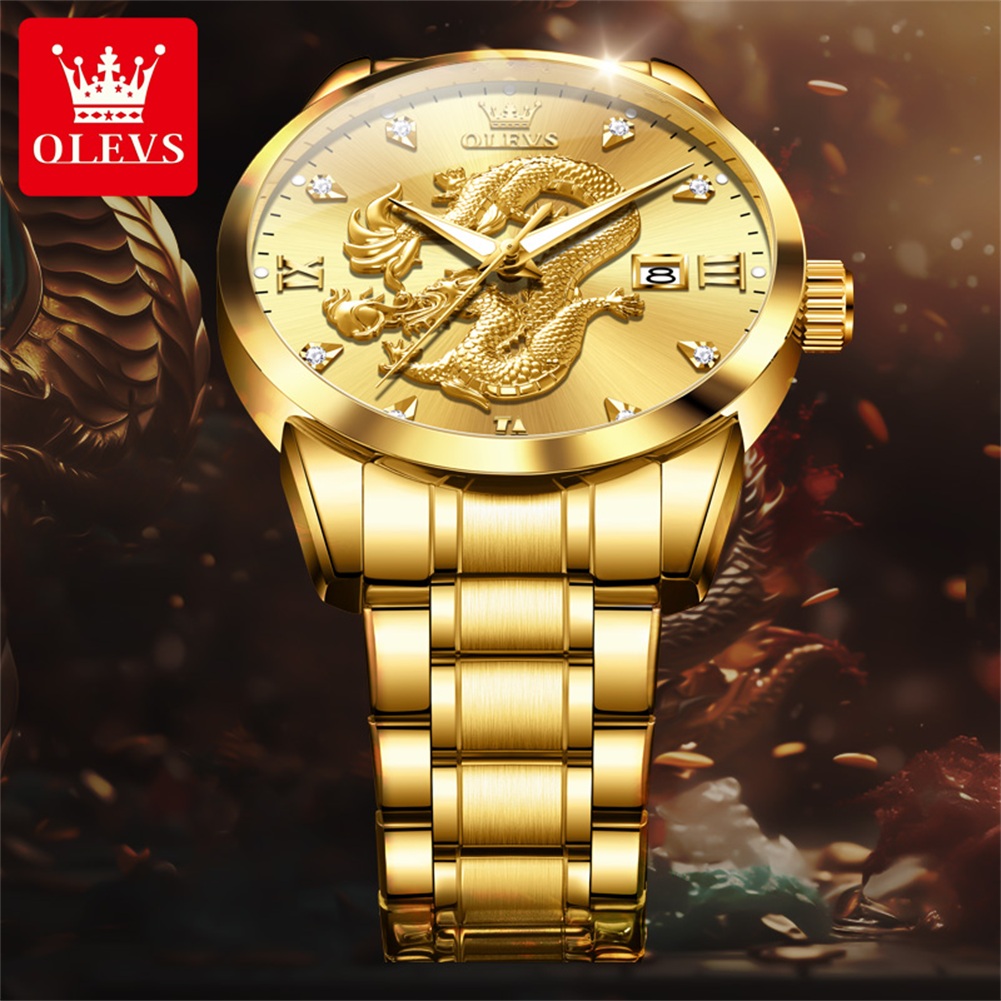 OLEVS-Montre de luxe Golden Dr - Mens Fashion In 1920 avis et prix