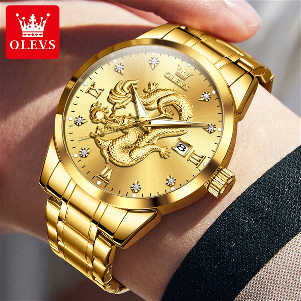 OLEVS-Montre de luxe Golden Dr - Mens Fashion In 1920 avis et prix