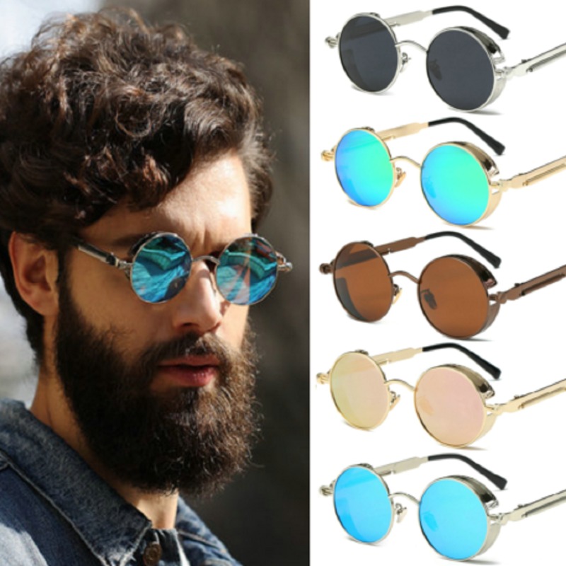 Lunettes de soleil steampunk e - Men'S Fashion Round Glasses avis et prix