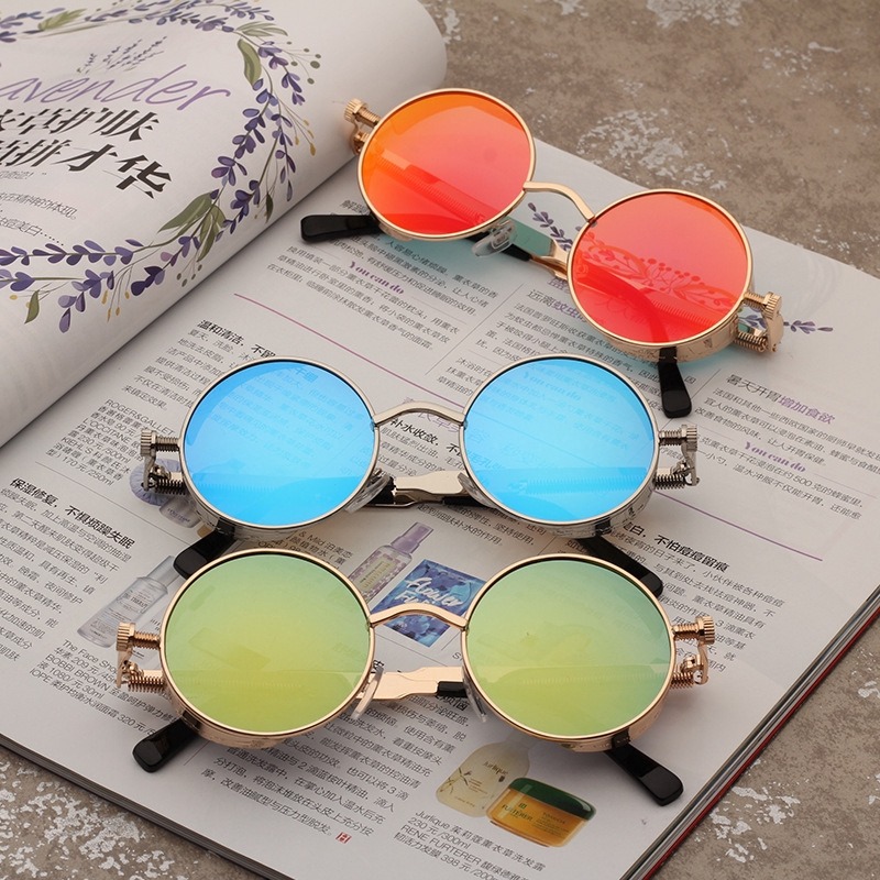 Lunettes de soleil steampunk e - Men'S Fashion Round Glasses avis et prix