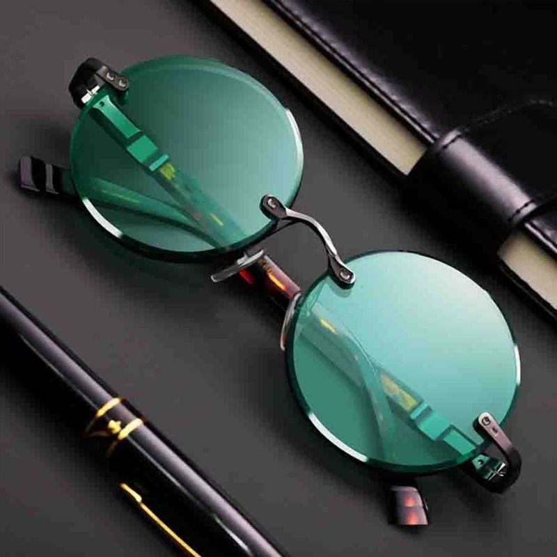 Lunettes de soleil classiques  - Men'S Fashion Round Glasses avis et prix