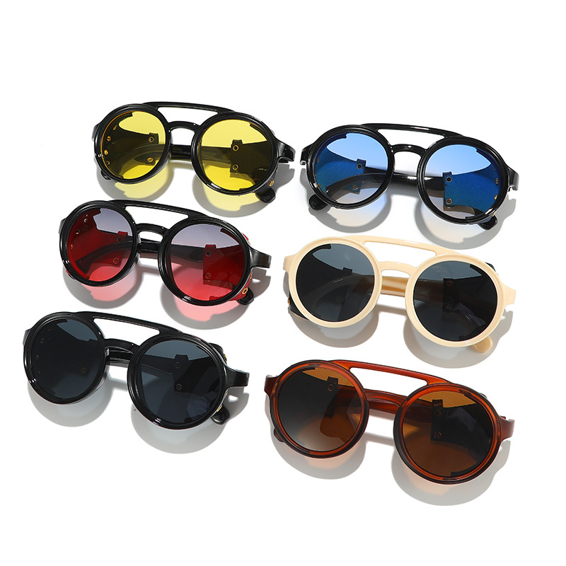 Lunettes de soleil rétro anti- - Men'S Fashion Round Glasses avis et prix