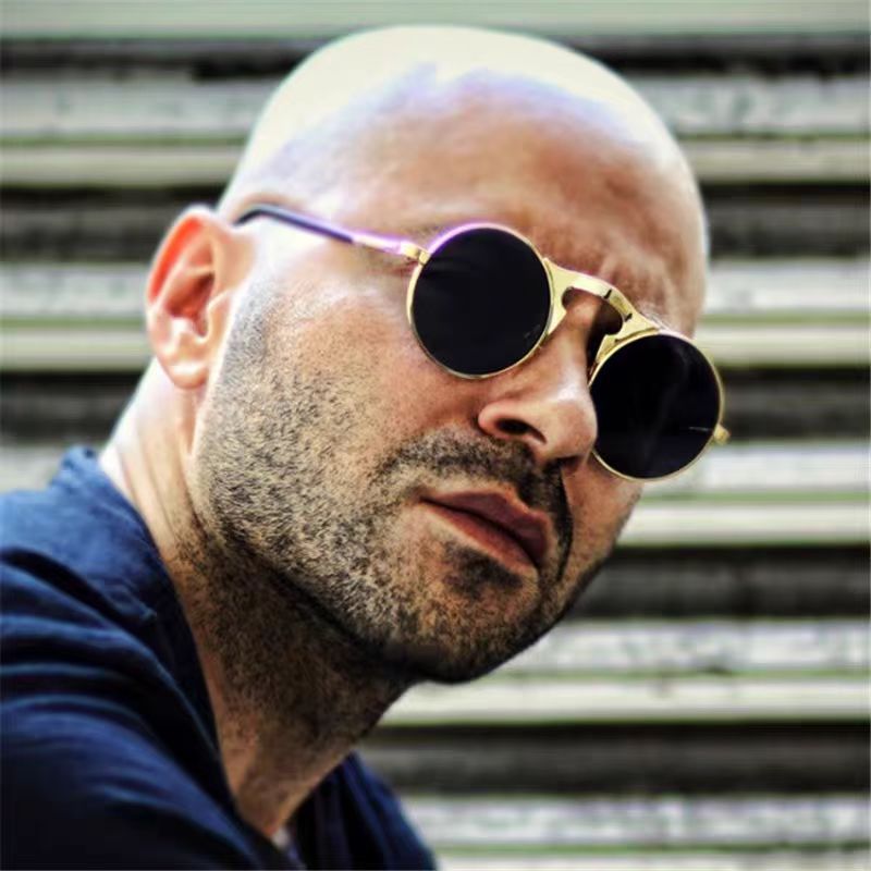 Lunettes de soleil rondes rétr - Men'S Fashion Round Glasses avis et prix