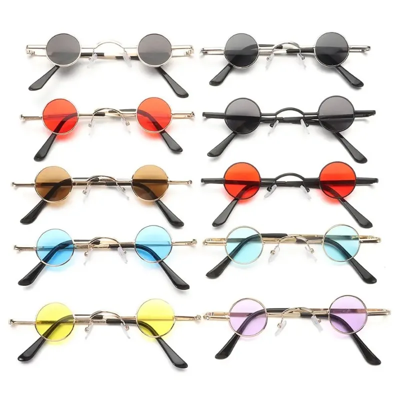 Lunettes de soleil punk rondes - Men'S Fashion Round Glasses avis et prix