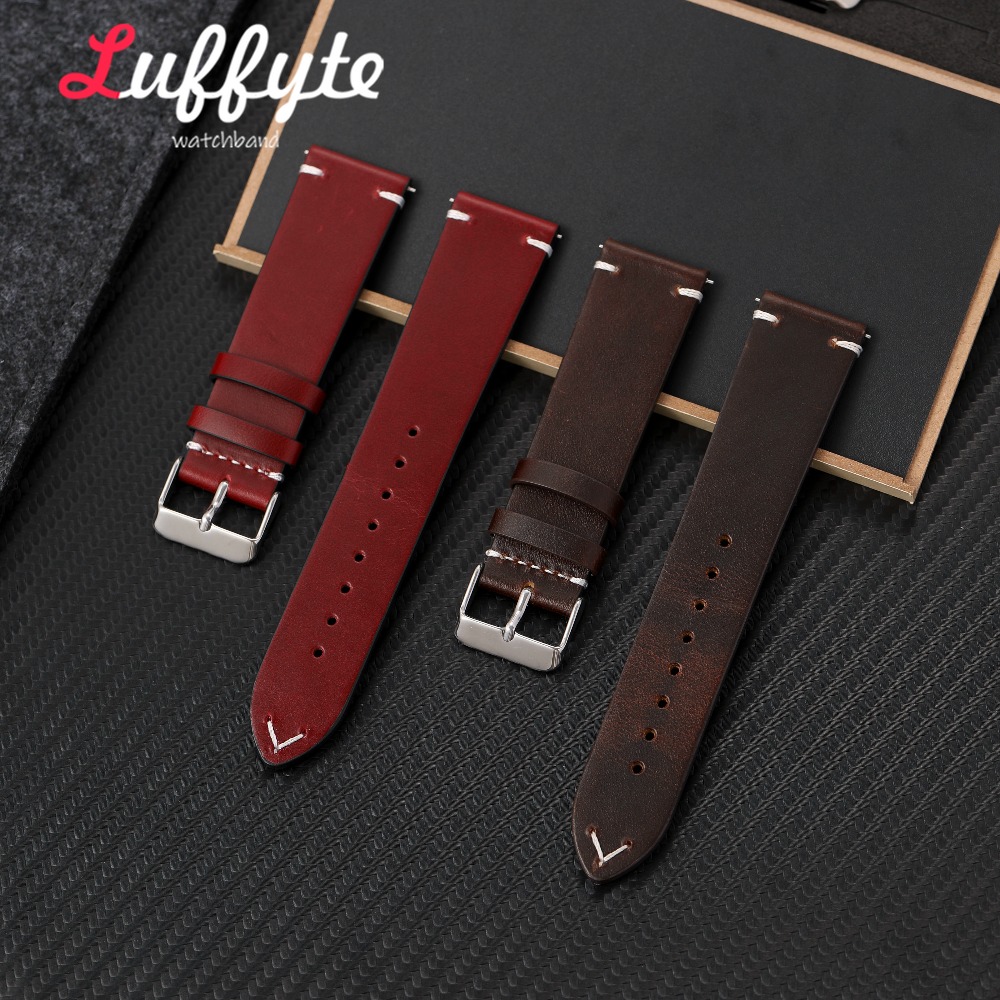 Bracelet de montre en cuir cir - Mens Fashion In 1920 avis et prix