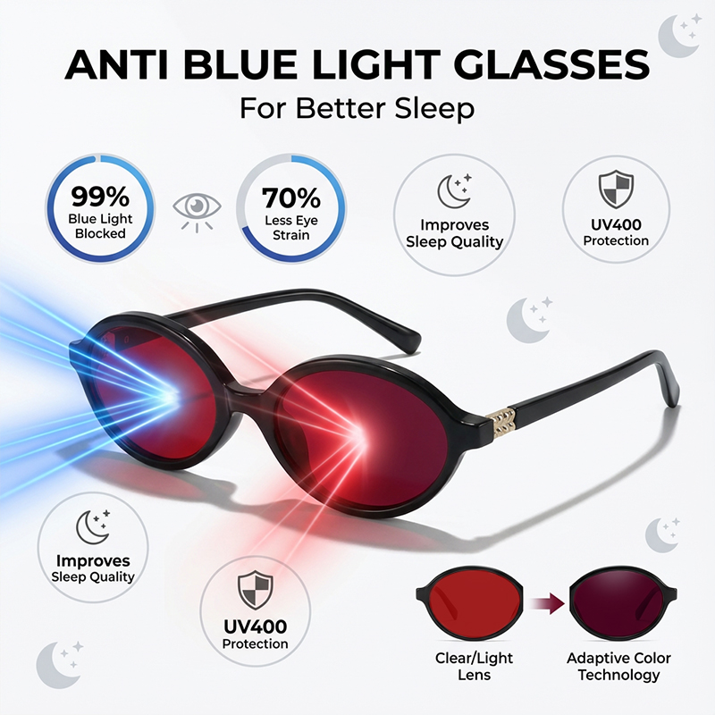 Lunettes anti-lumière bleue po - Men'S Fashion Glasses 2026 avis et prix