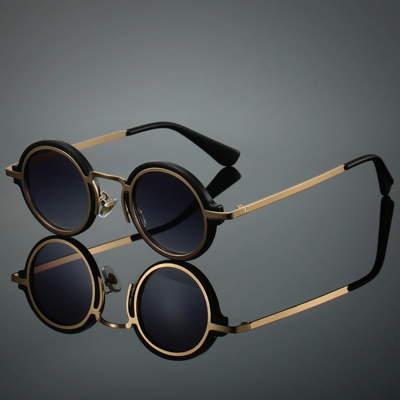 Lunettes de soleil rétro à mon - Men'S Fashion Round Glasses avis et prix